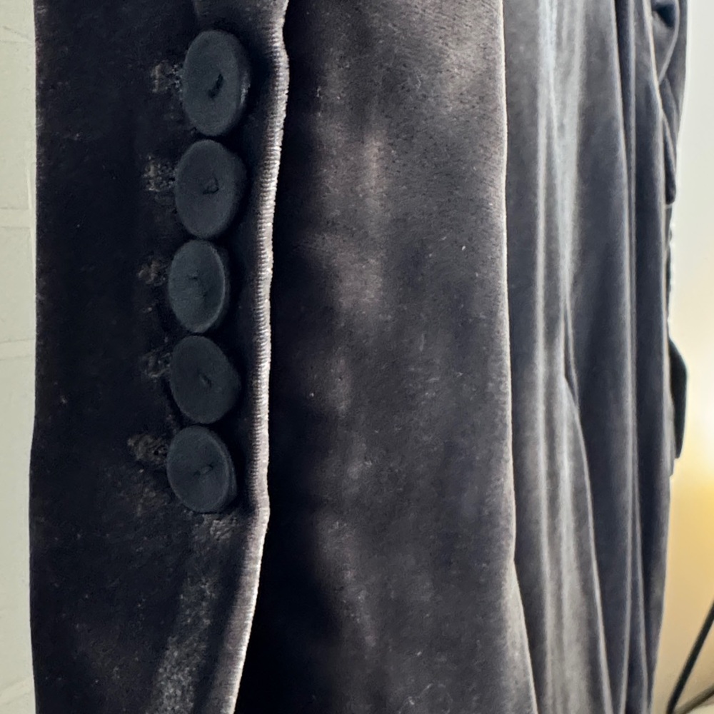 BCBGMaxAzria dark grey Velvet Blazer - Picture 11 of 13